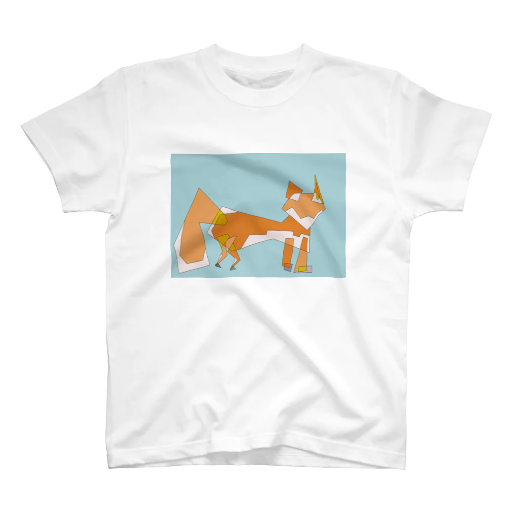 ハナキズノアカザルの抽象狐 スタンダードTシャツ