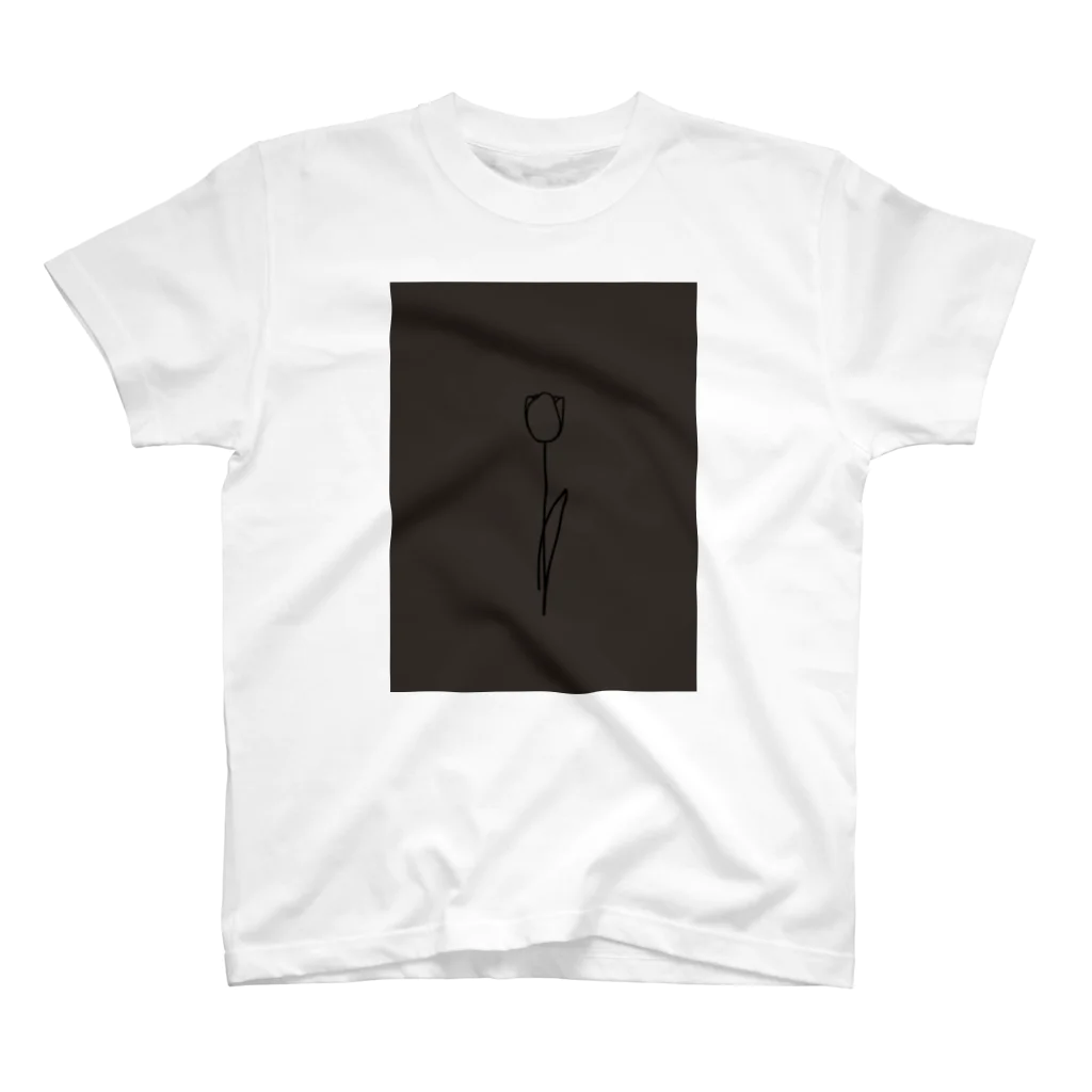 rilybiiの darkcharcoal chocolateBrown スタンダードTシャツ