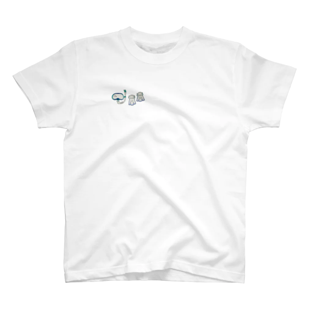 栗坊屋のNo Diving No Life Regular Fit T-Shirt