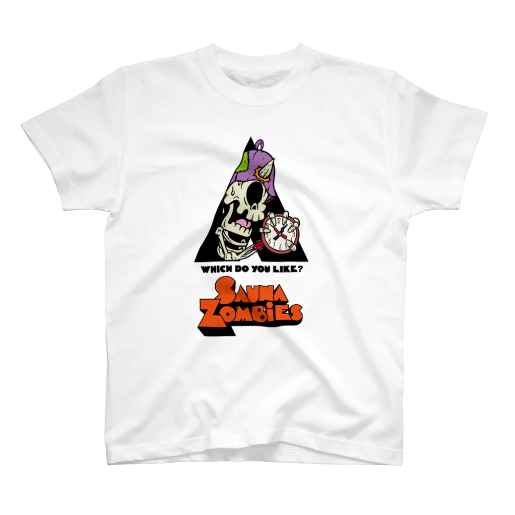 SAUNA ZOMBIESのSAUNA ZOMBIES -which do you like? SIDE:12Minutes World - Regular Fit T-Shirt