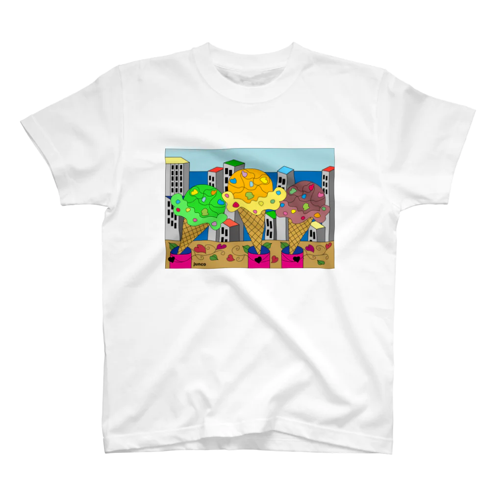 Blupiggの踊るアイスクリームA スタンダードTシャツ