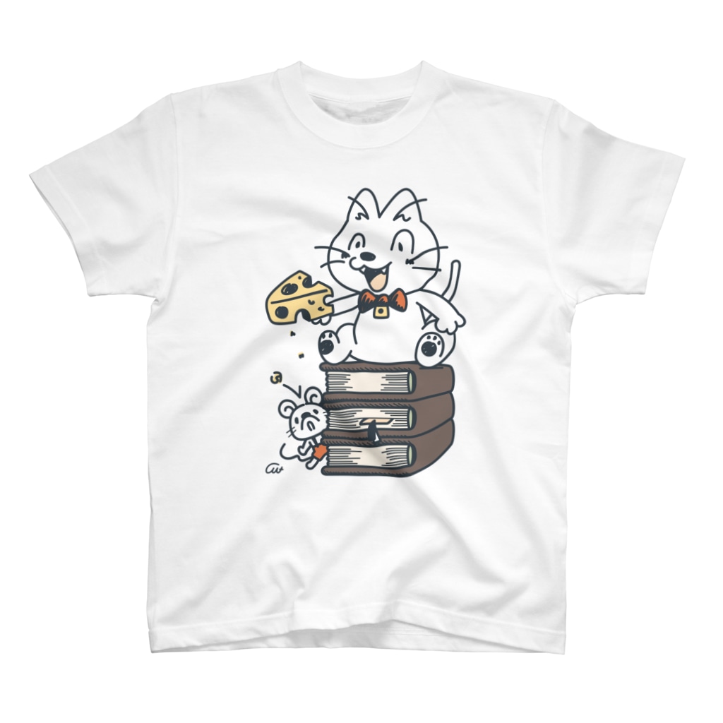 イラスト MONYAAT のねことネズミと例のチーズA Regular Fit T-Shirt