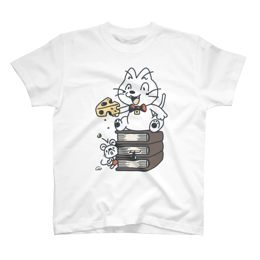 イラスト MONYAAT のねことネズミと例のチーズA Regular Fit T-Shirt