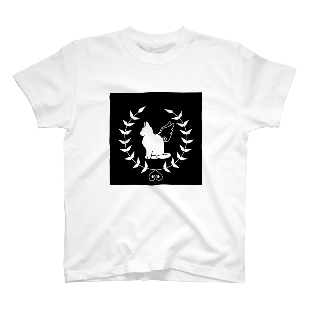 いろはにゃんこ堂の羽ねこさん(白) スタンダードTシャツ