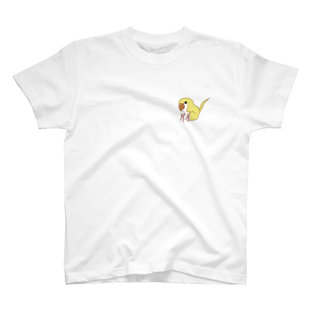 オキナちゃん家のオキナインコ ルチノー アクリルキーホルダー 티셔츠