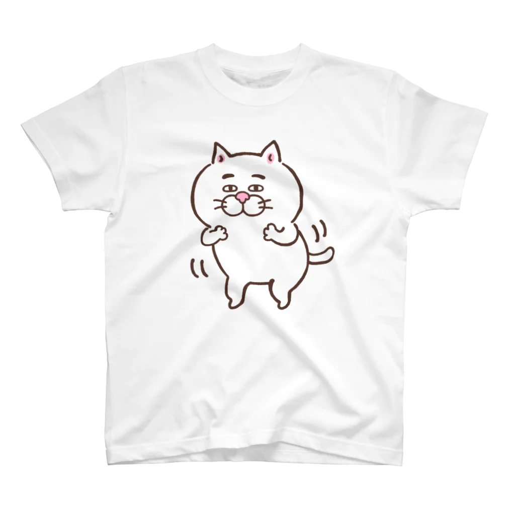 目つきの悪い猫＠いけやけいの踊るにゃんこ スタンダードTシャツ