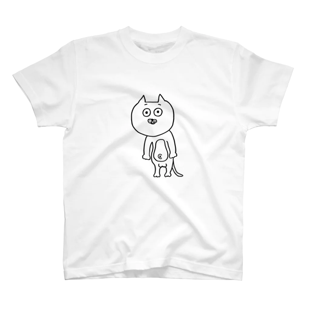 マッハナイスガイのくず猫（大） スタンダードTシャツ