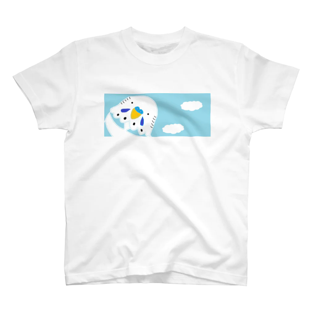 akink(ｱｷﾝｺ)のセキセイインコと空 スタンダードTシャツ