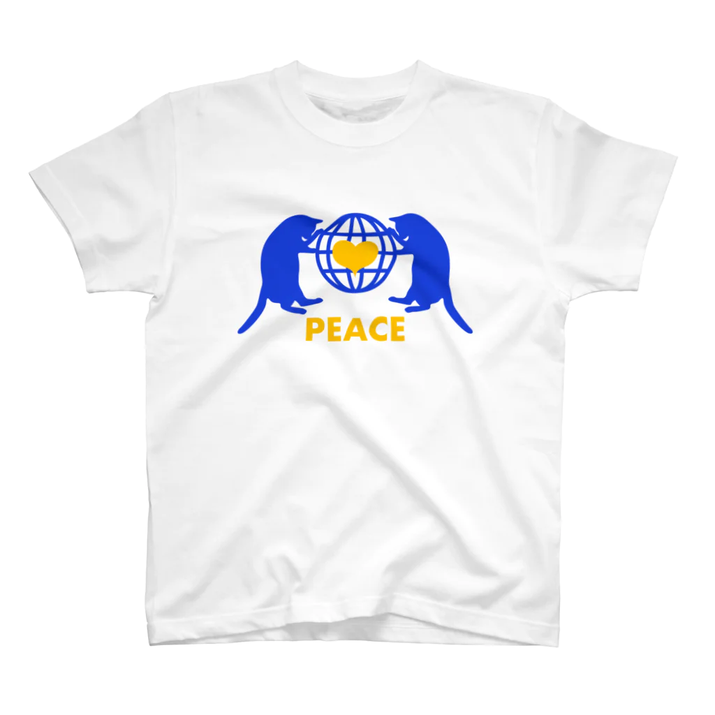 保護猫支援ショップ・パール女将のお宿のpeace  Regular Fit T-Shirt