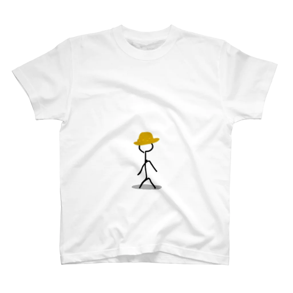 麦わら帽子棒人間のフリー麦わらTシャツ Regular Fit T-Shirt