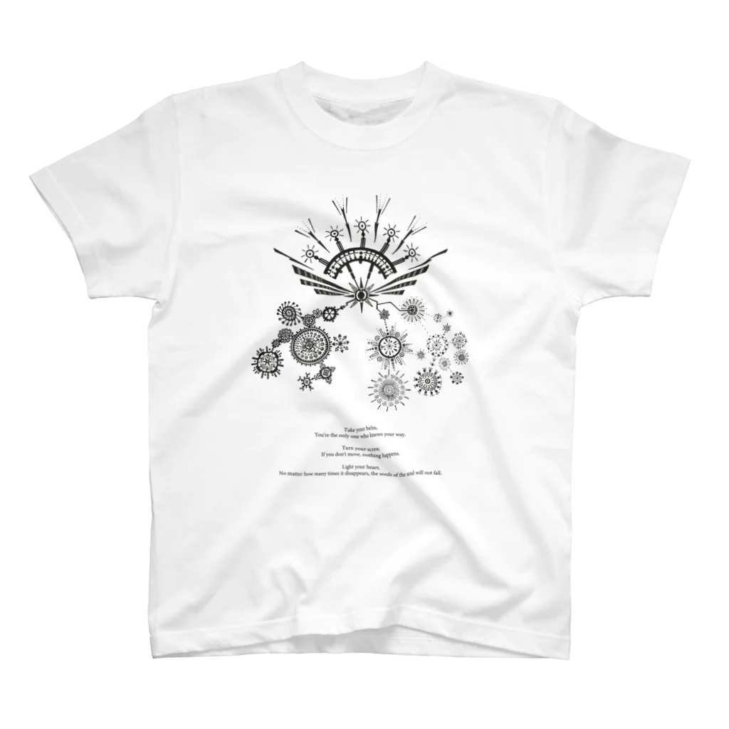 ༒ Aya Earthling ༒の人生の舵　Helm of life Regular Fit T-Shirt