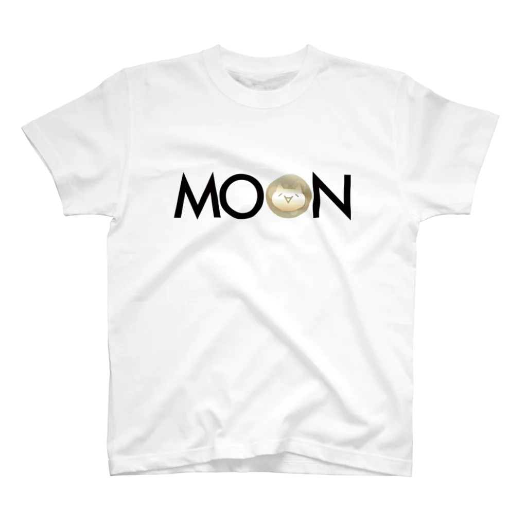 TROPiCALViBESのMOON MONA blackfont Regular Fit T-Shirt