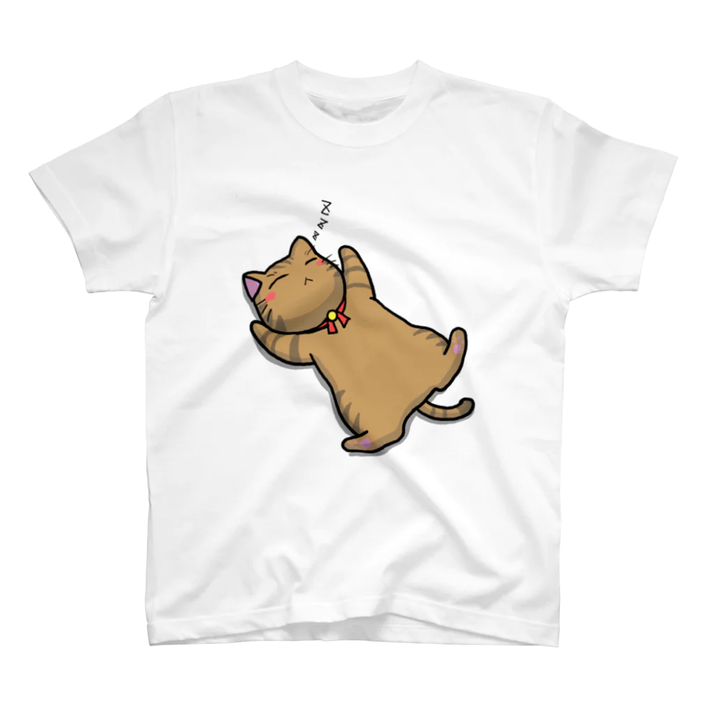 ぷにやんの猫のお昼寝 スタンダードTシャツ