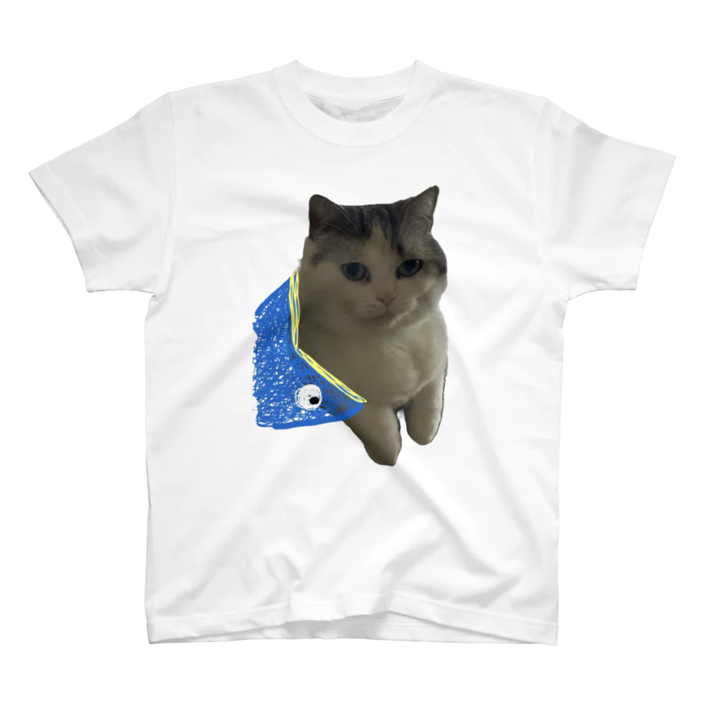 猫のいる暮らしのさかなに食われたねこTシャツ スタンダードTシャツ