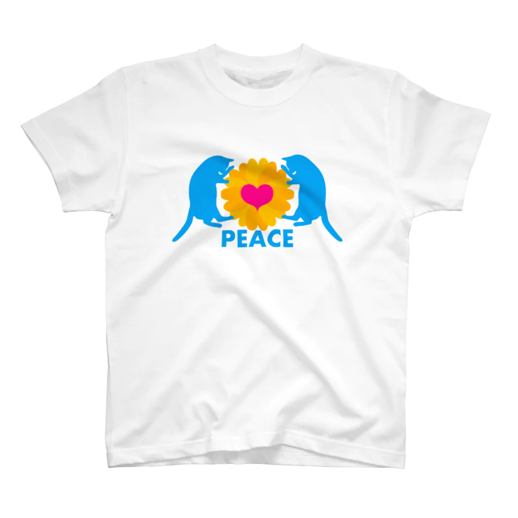 保護猫支援ショップ・パール女将のお宿のウクライナカラー　平和のひまわり🌻 Regular Fit T-Shirt