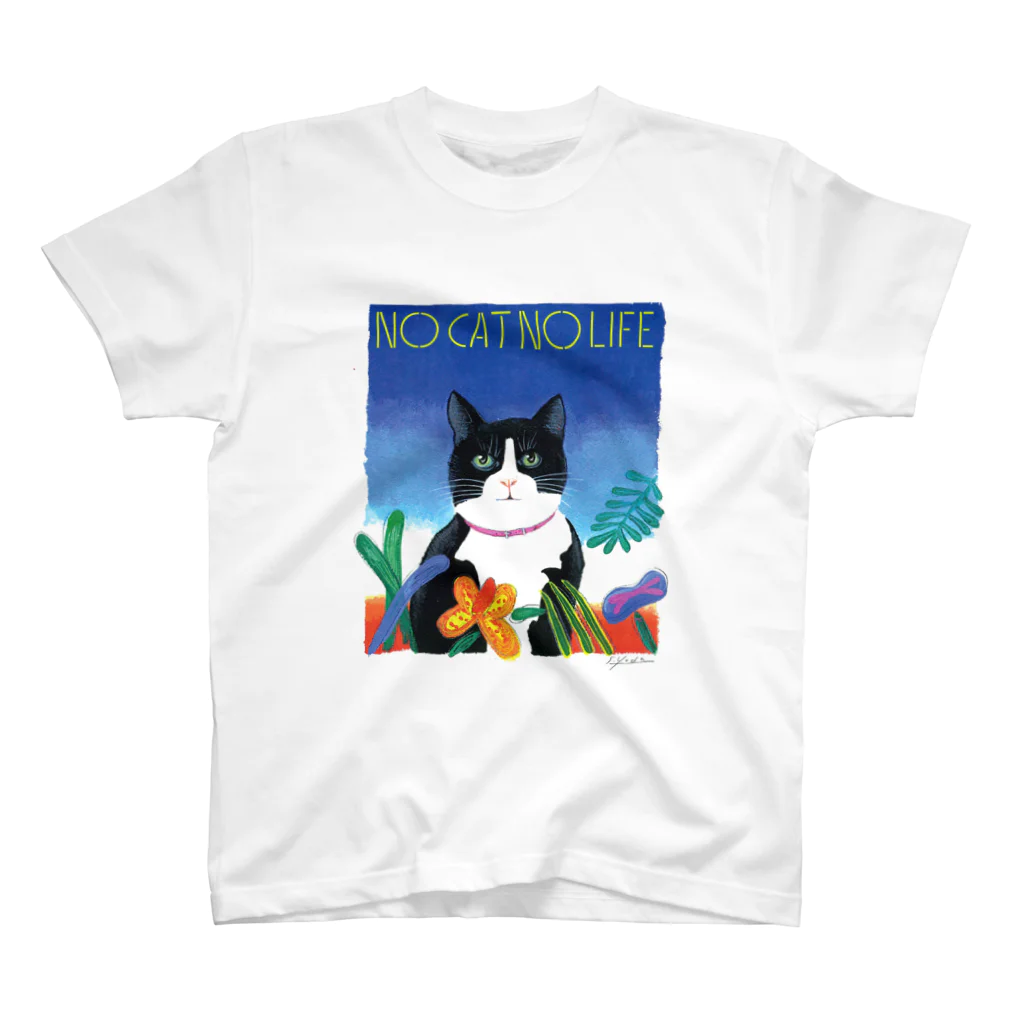 sankaku-yaのNO CAT NO LIFE 2 スタンダードTシャツ