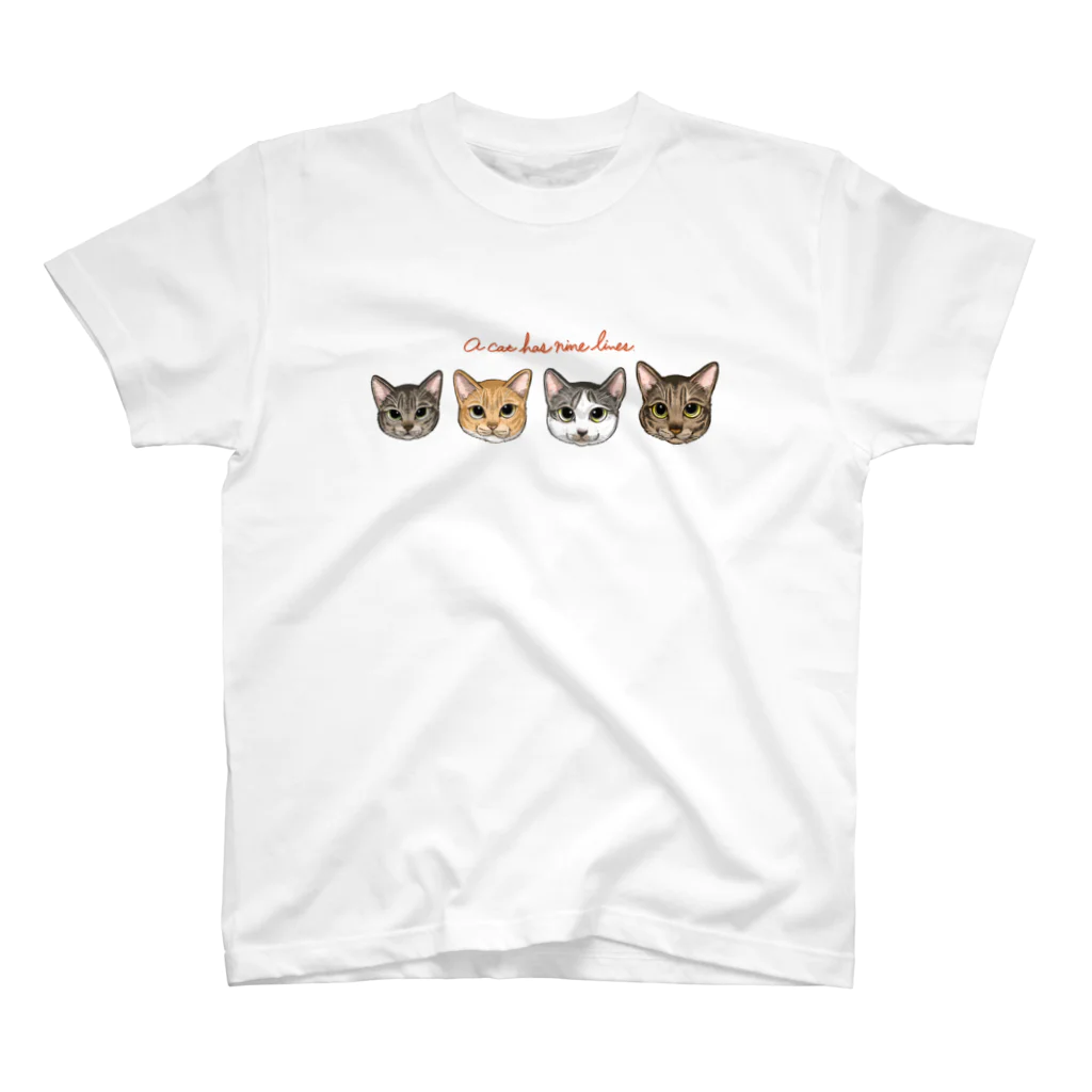 縁-yukari-の猫に九生あり。 Regular Fit T-Shirt
