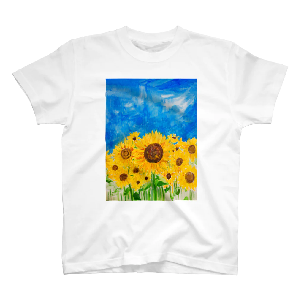 Gaku Okata Original Goodsのsunflowers for ukraine Regular Fit T-Shirt