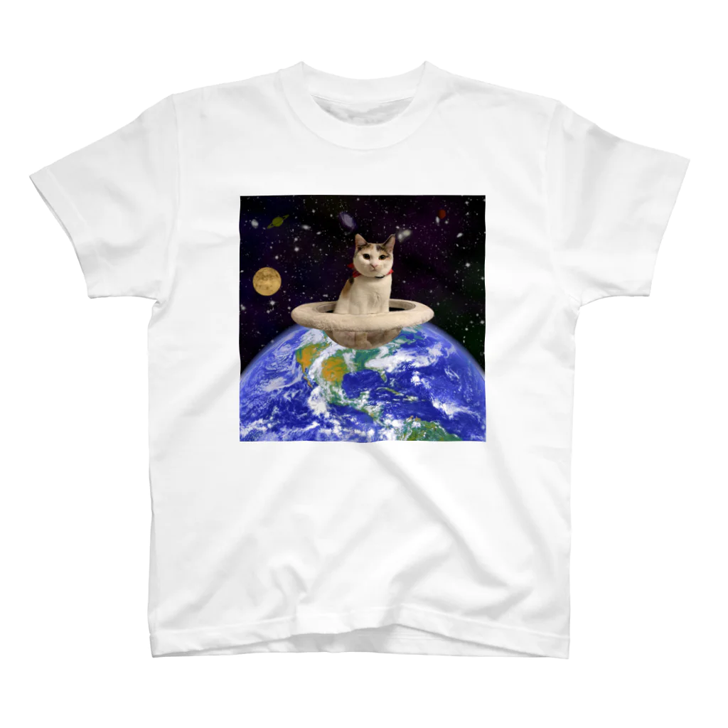 SATAN'S  KITTENSのうに丸水産 宇宙ねこ半袖T スタンダードTシャツ