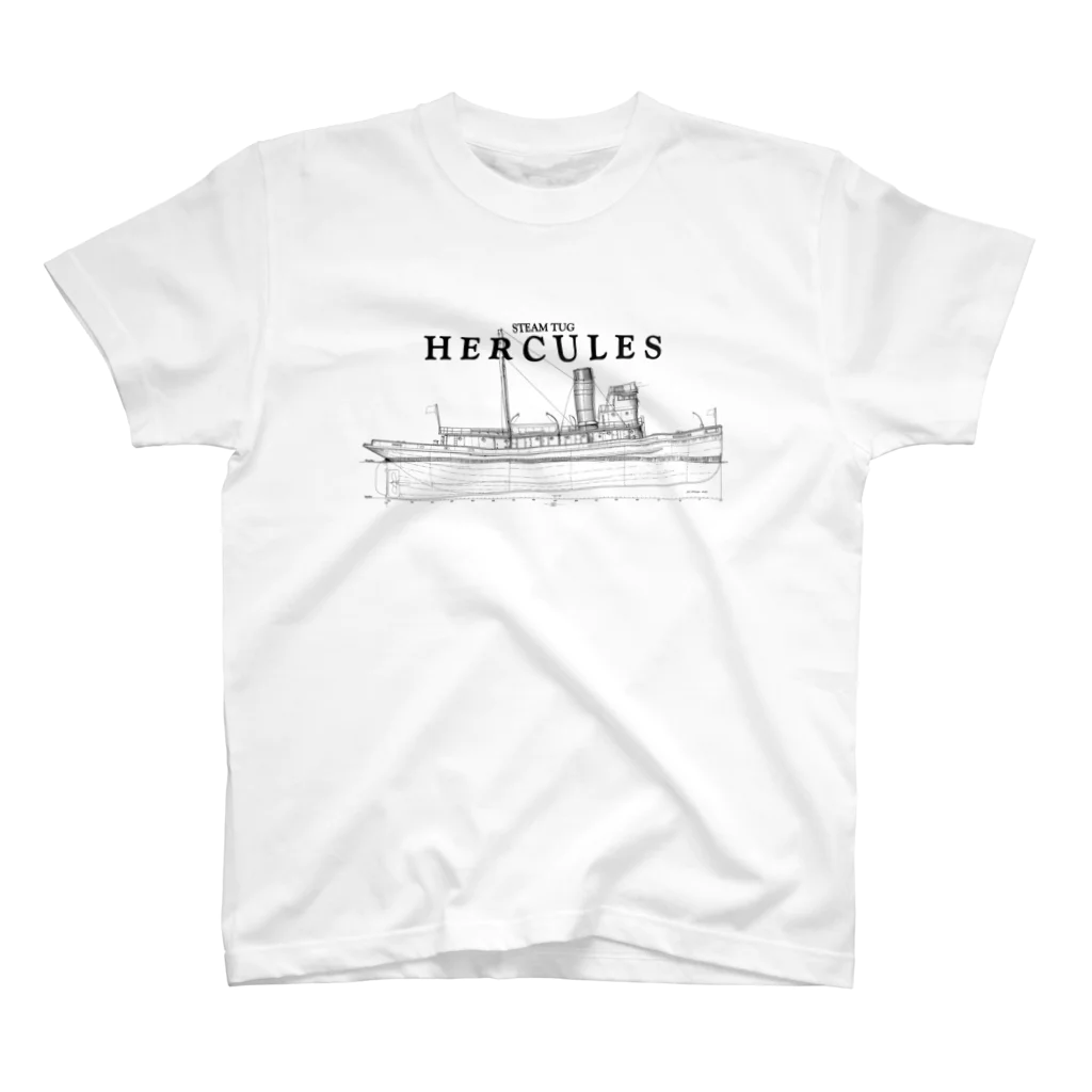 Nursery Rhymes  【アンティークデザインショップ】の蒸気機関タグボート HERCULES　文字少なめバージョン Regular Fit T-Shirt