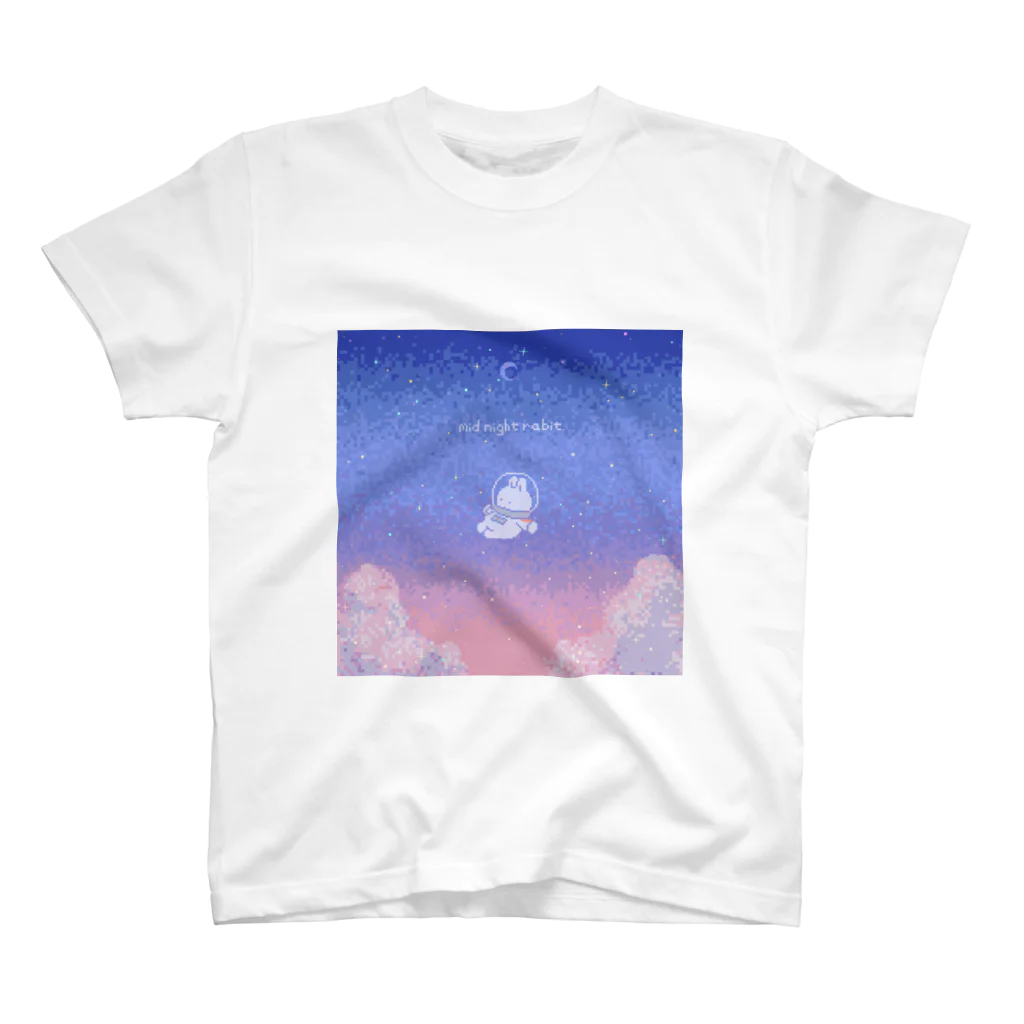 ヨミミの宇宙SHOPのパステルピンク_三日月_dot スタンダードTシャツ