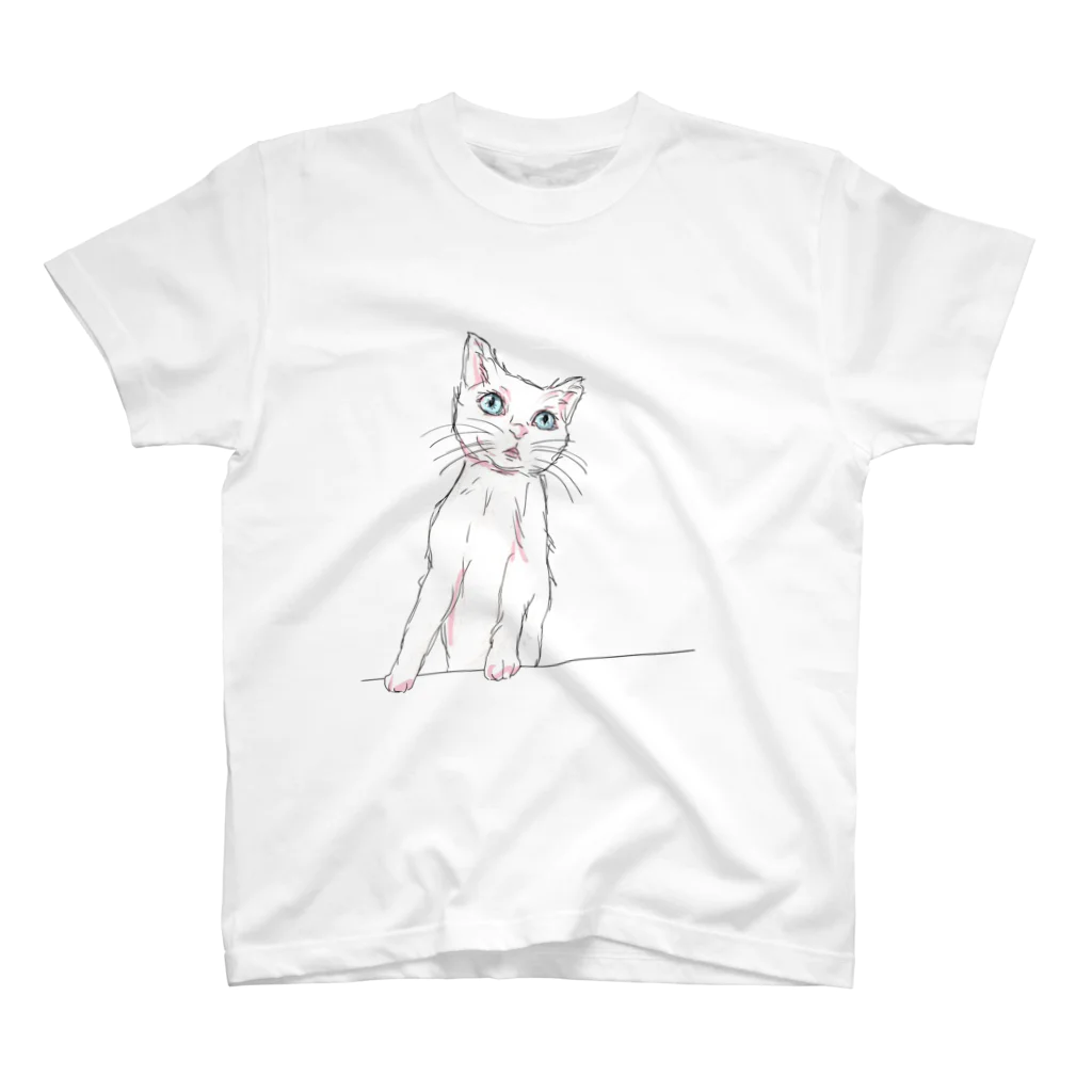 Aimé le chatのかわいいちゃんおめめきらきらTシャツ スタンダードTシャツ