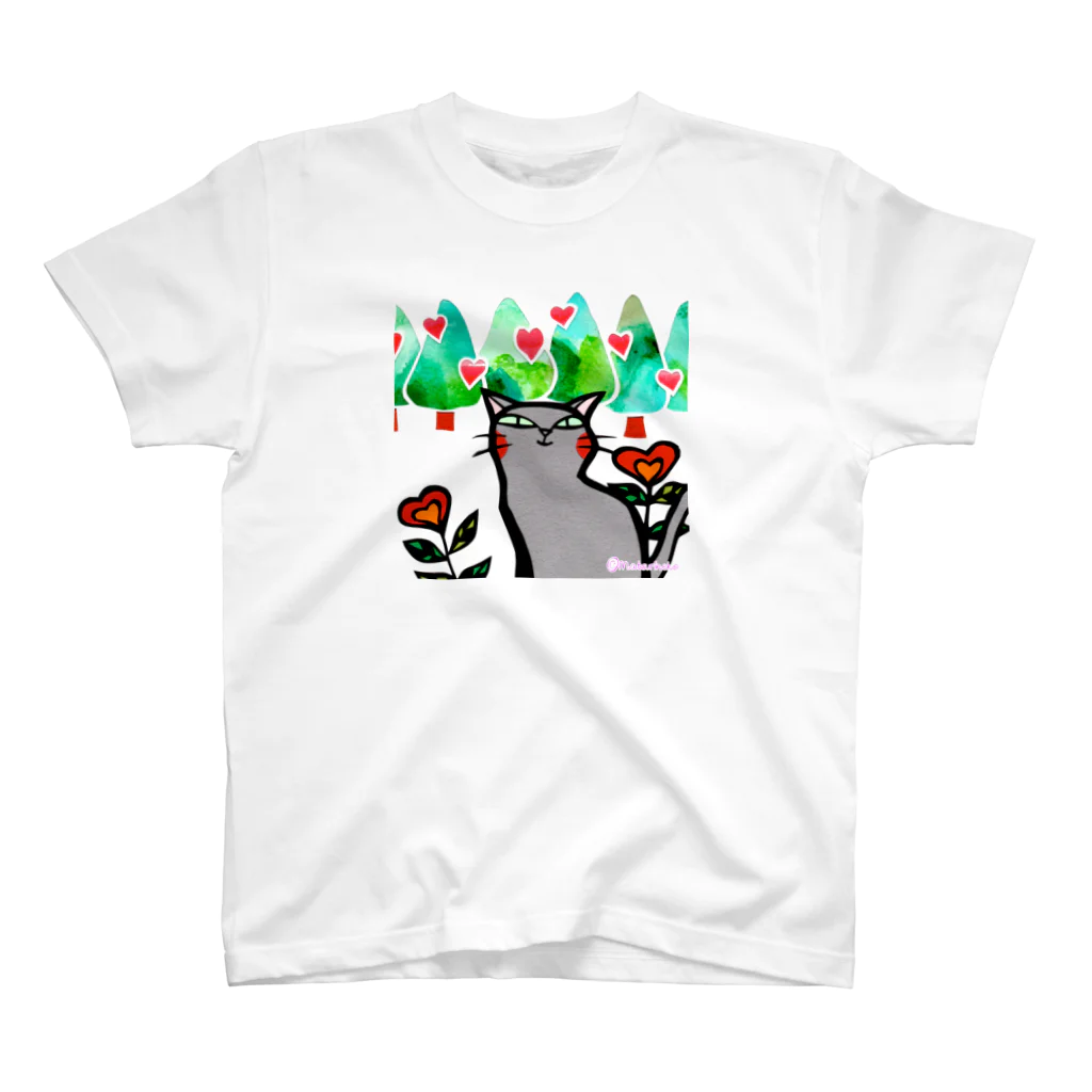まつり猫ショップのLOVE FOREST Regular Fit T-Shirt