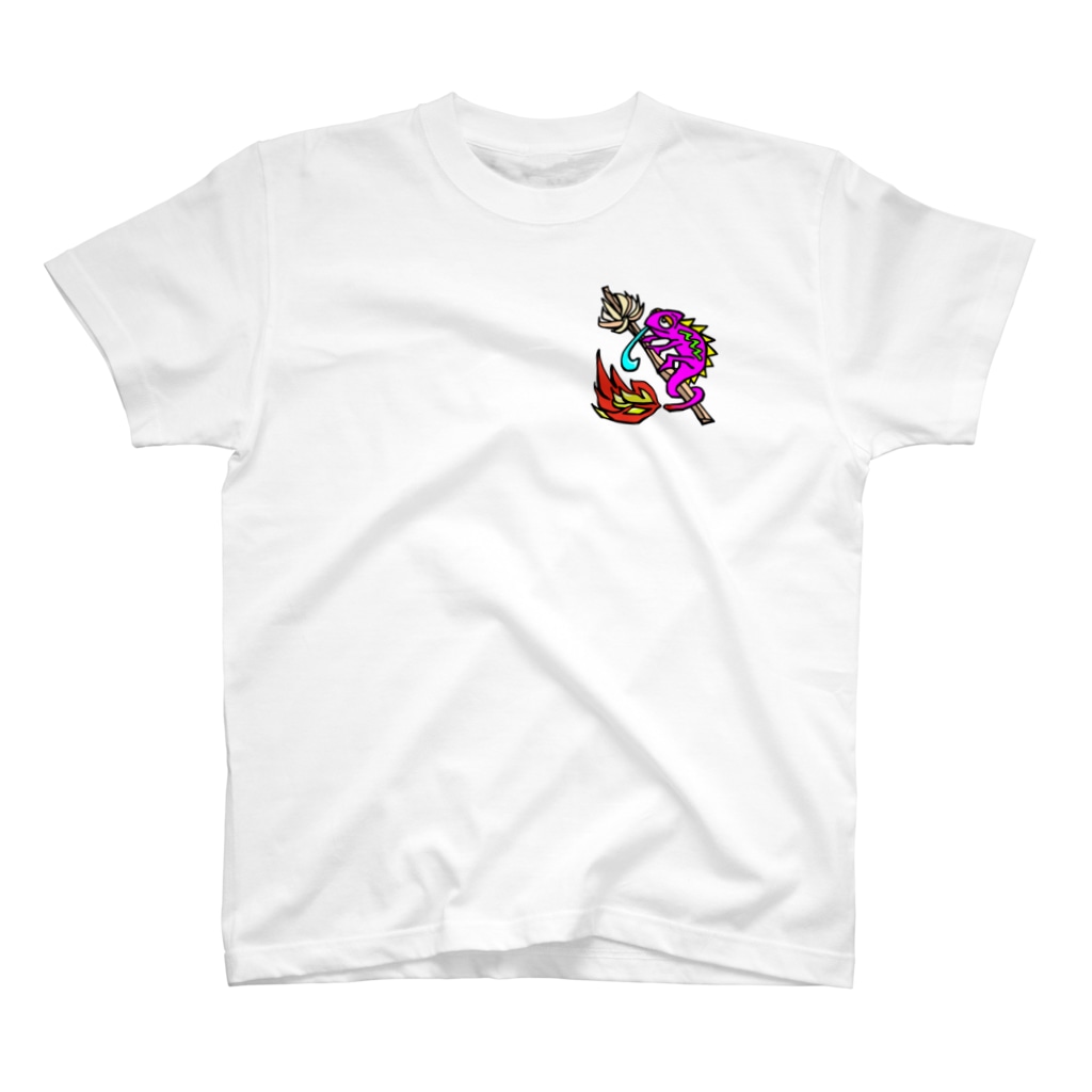 Feather stick-フェザースティック-のフェザースティック【Feather stick】カメレオンロゴ Regular Fit T-Shirt