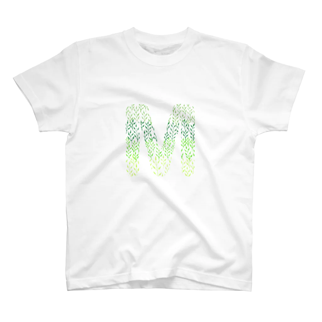 neoacoのAlphabet M -gradation leafs style- スタンダードTシャツ
