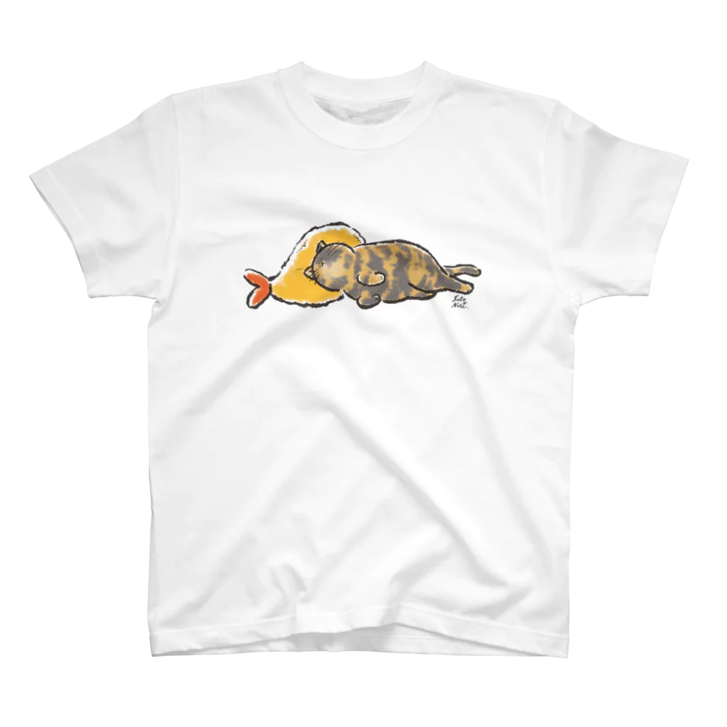 サトウノリコ*のピスピスゆーて寝るネコ【サビ】 スタンダードTシャツ