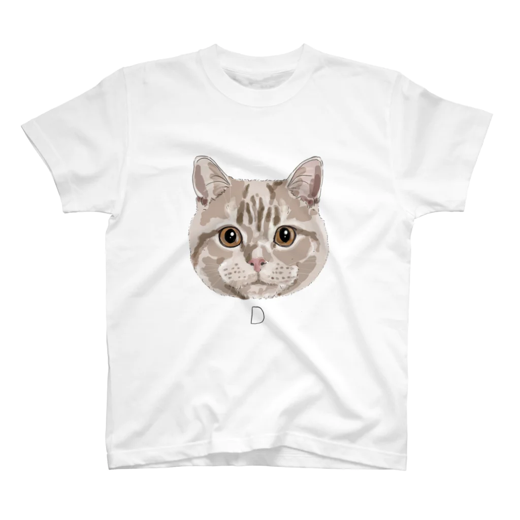 みきぞーん｜保護猫 ミッキー画伯と肉球とおともだちのD スタンダードTシャツ