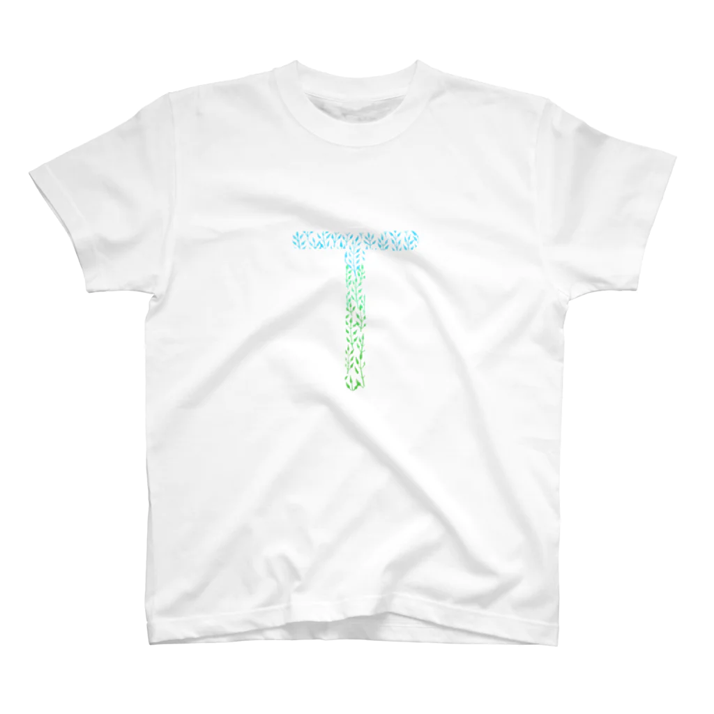 neoacoのAlphabet T -gradation leafs style- Regular Fit T-Shirt