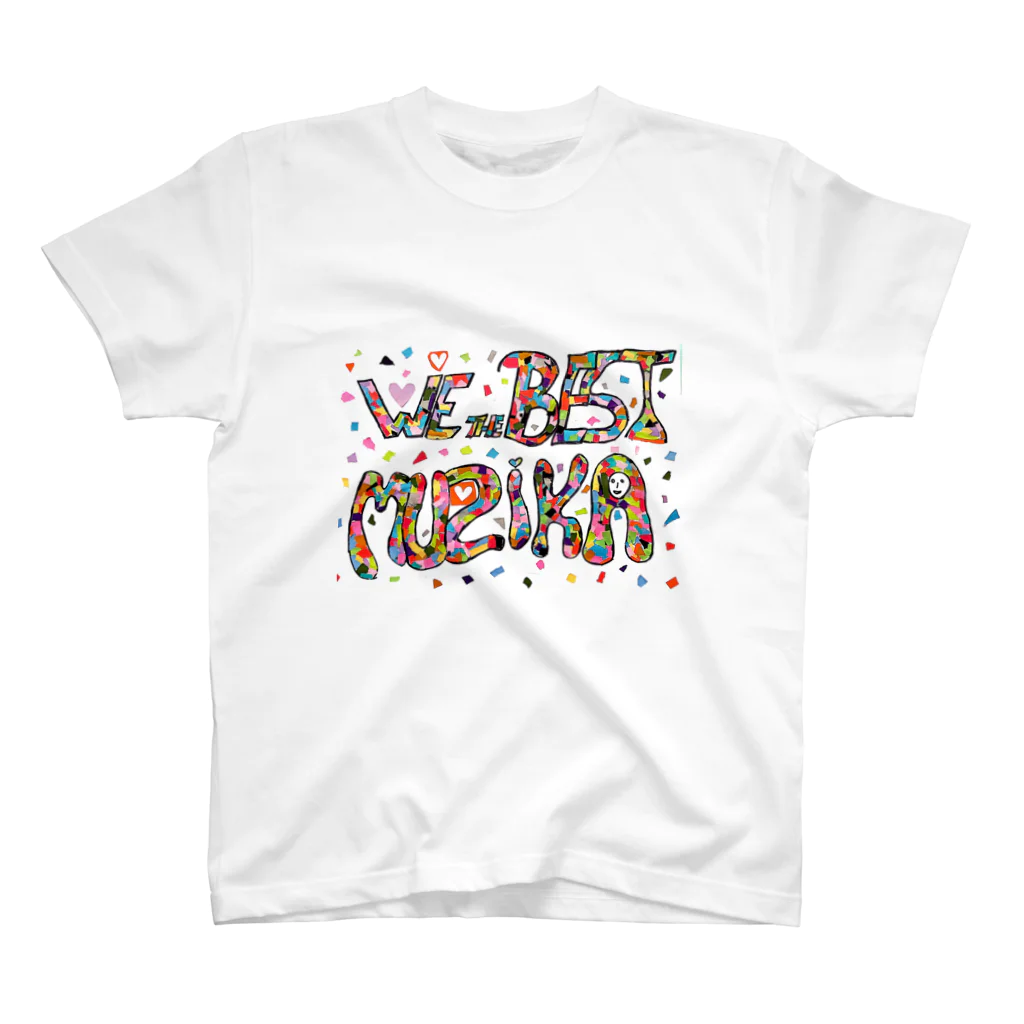 WE THE BEST MUZIKA in RWANDAのWe The Best Muzika ロゴ～みんなで貼り絵バージョン～ スタンダードTシャツ