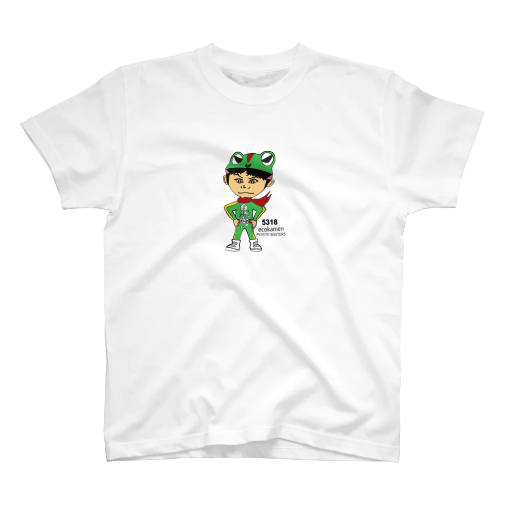 ヒラタアキヒロ HEROsのポイ捨てバスターズ・エコ仮面 Regular Fit T-Shirt