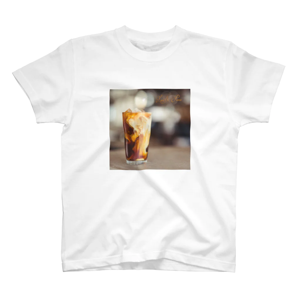 雷花の一花のアイスカフェオレ Regular Fit T-Shirt