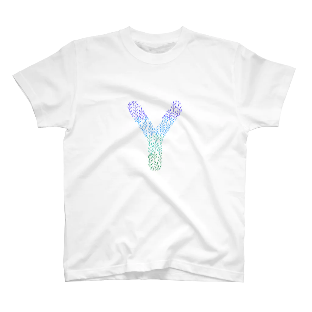 neoacoのAlphabet Y -gradation leafs style- スタンダードTシャツ