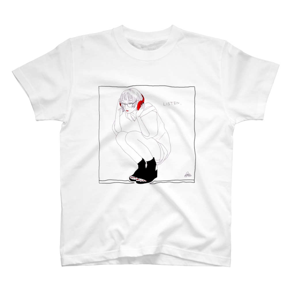 竹条いちいのLISTEN Regular Fit T-Shirt