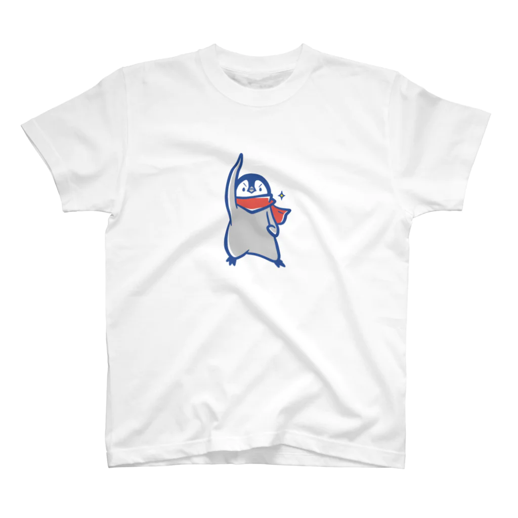 エノキノコウボウのヒーローペンギンさん スタンダードTシャツ