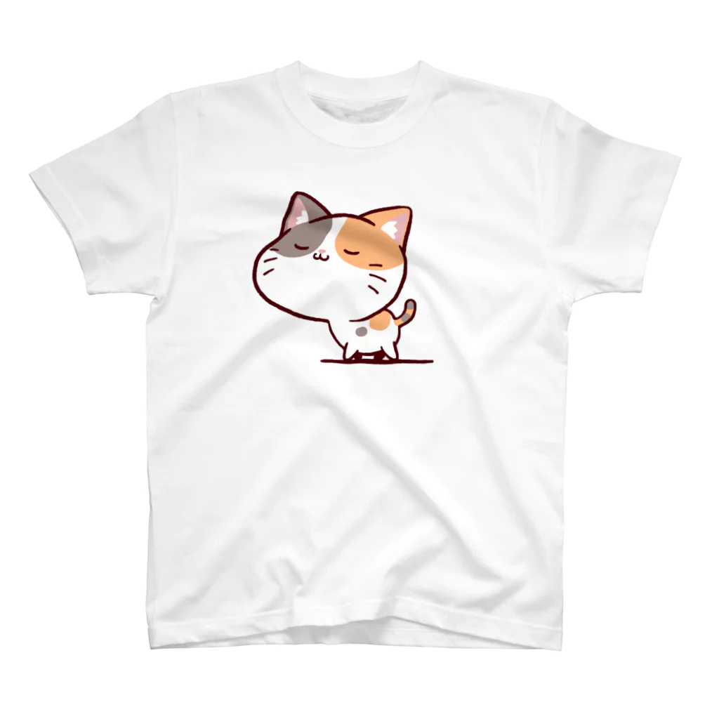 帽子花のショップのすまし顔の猫 スタンダードTシャツ