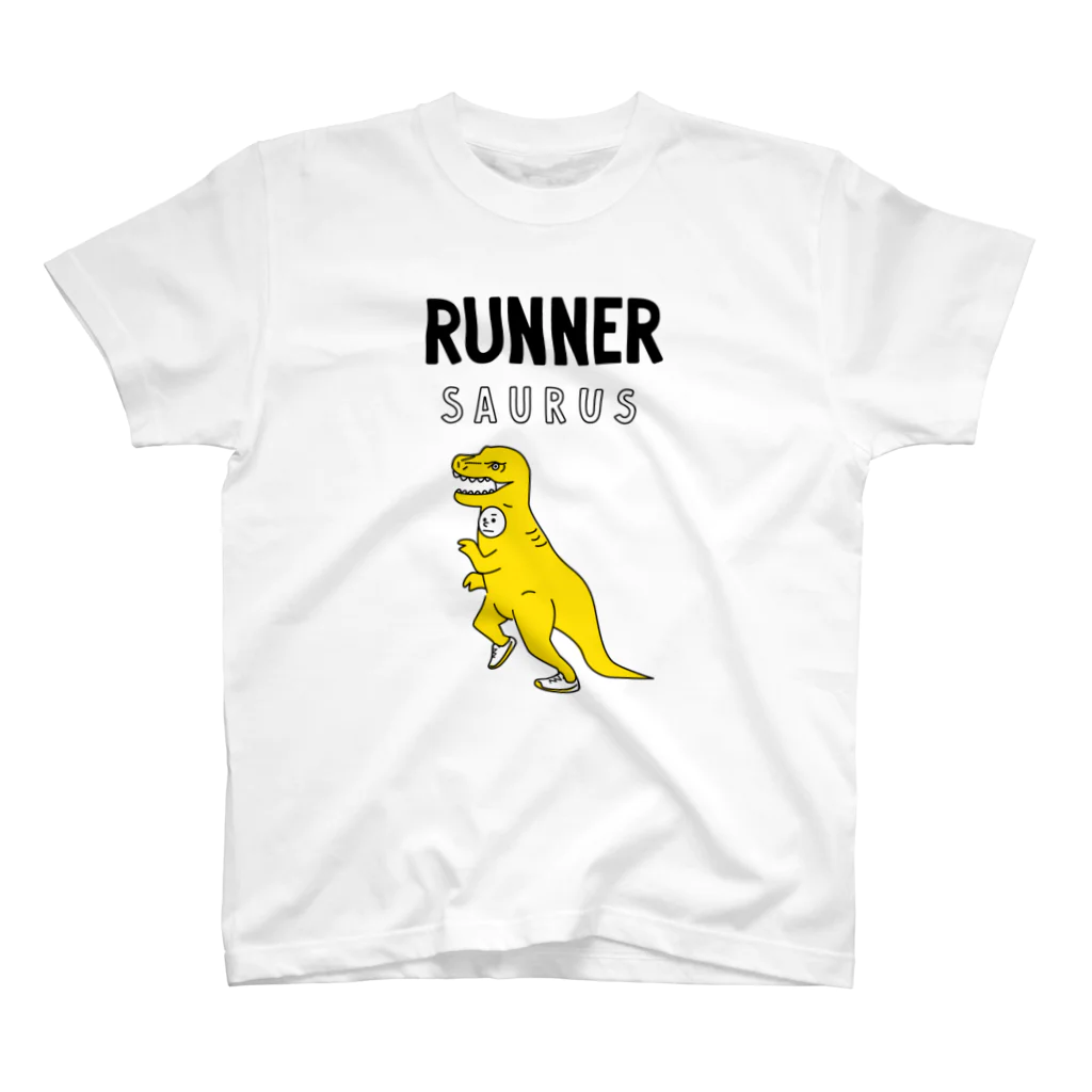 nachoskawamotoのT-REXrace大山2022 ランナーサウルスT両面 Regular Fit T-Shirt