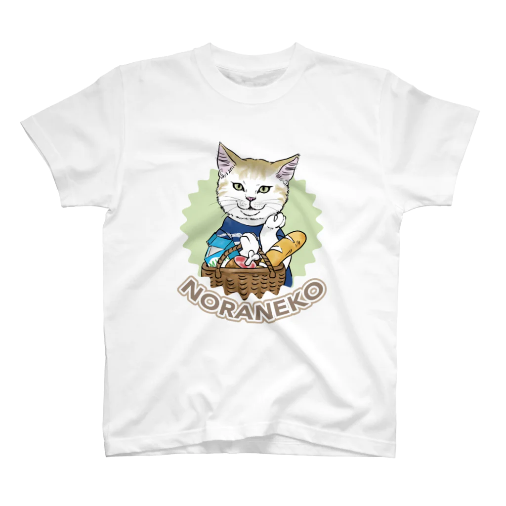 noraneko_storeのお買い物猫 Regular Fit T-Shirt