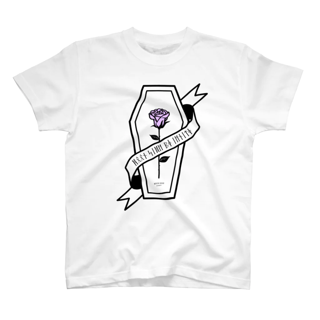 IENITY　/　MOON SIDEの【MOON SIDE】Rose Coffin Ver.1 #Black Purple スタンダードTシャツ