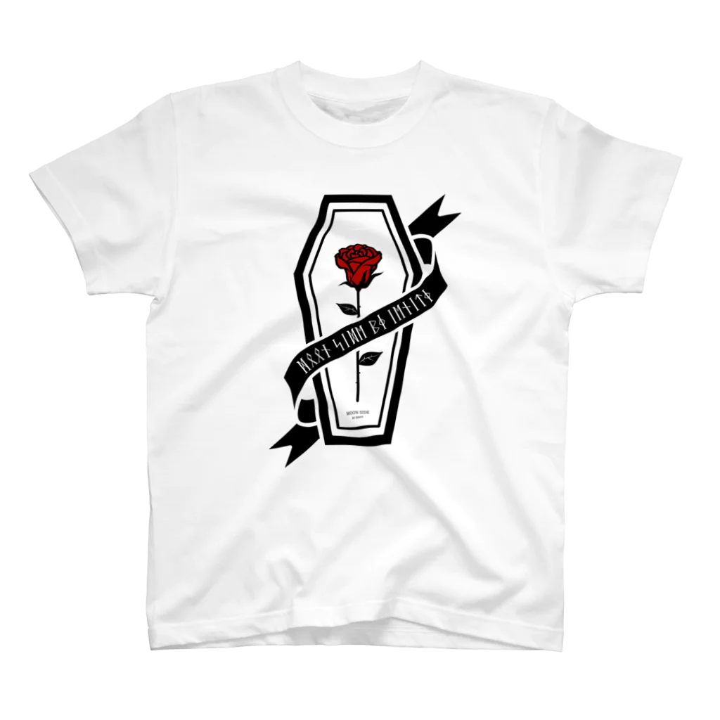 IENITY　/　MOON SIDEの【MOON SIDE】Rose Coffin Ver.2 #Black Red スタンダードTシャツ