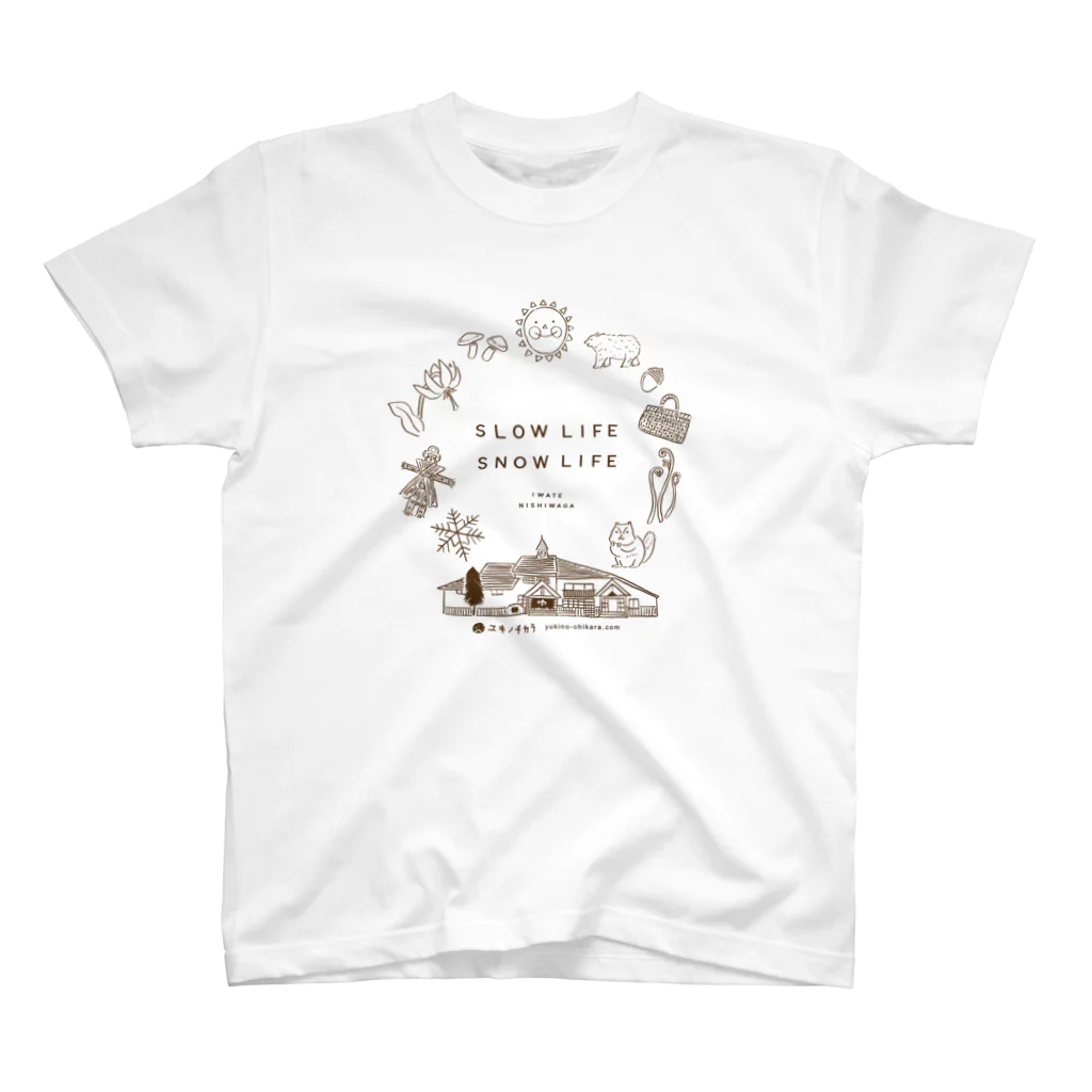 ユキノチカラのSLOW LIFE, SNOW LIFE スタンダードTシャツ