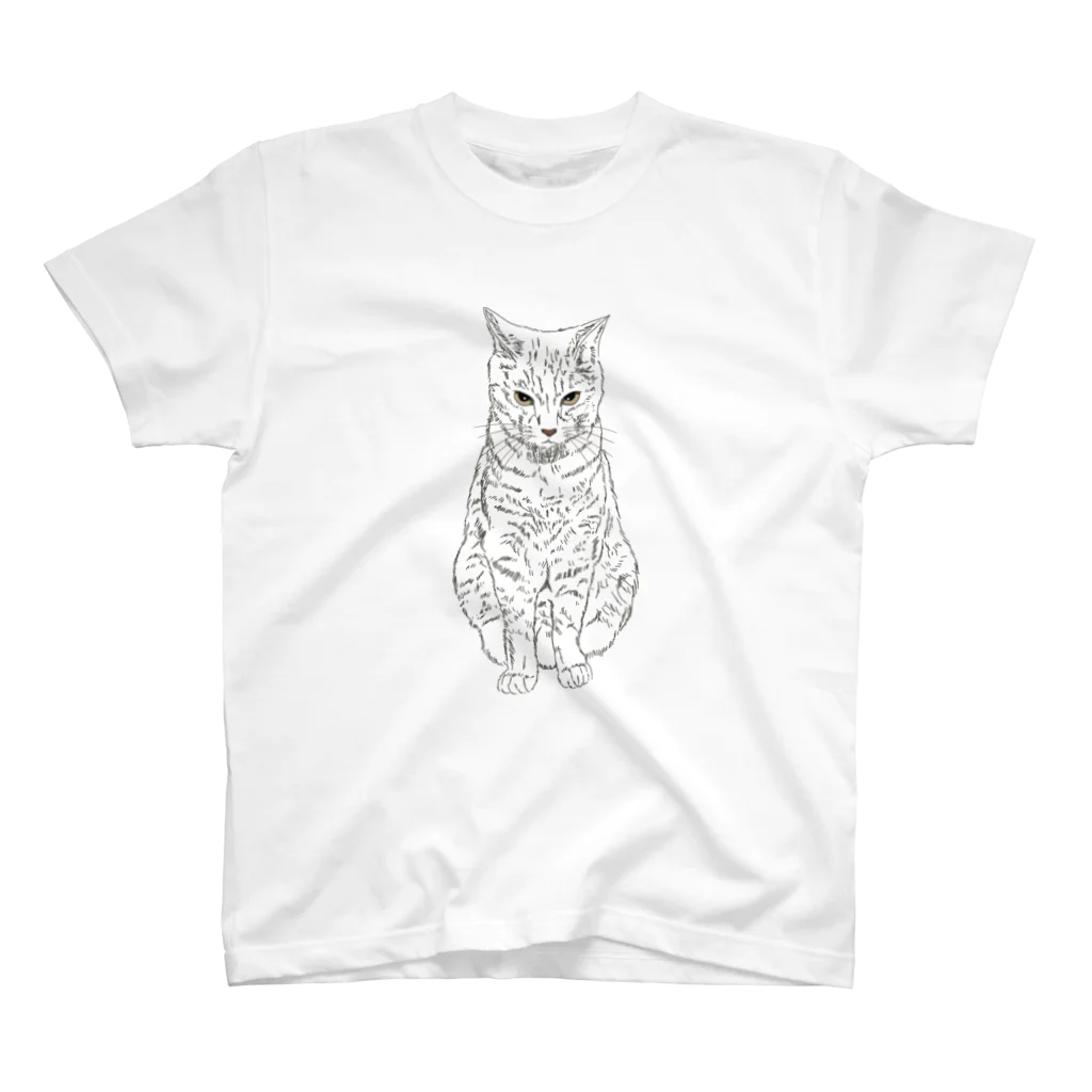 小鳥と映画館の静かに怒ってる猫 Regular Fit T-Shirt