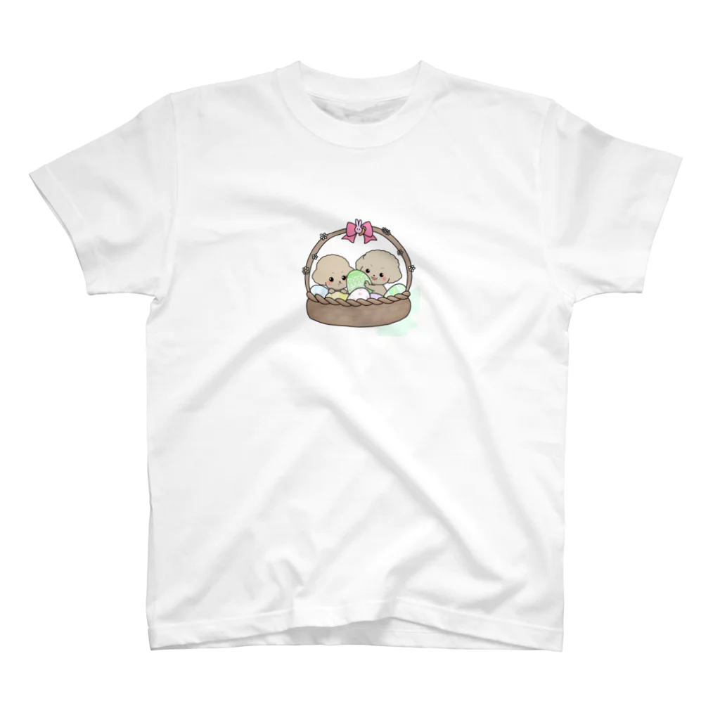 pote©o*  ハンドメイドドッグウェアの煌くん蓮くんイースターバージョン スタンダードTシャツ