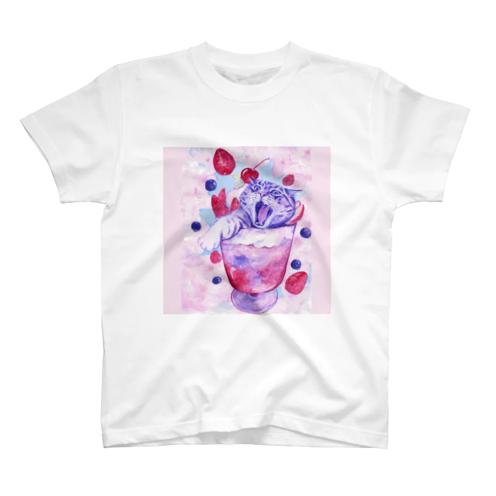  藤ねこりえ/ 𝙁𝙐𝙅𝙄𝙣𝙚𝙘𝙤𝙧𝙞𝙚のNEO雅SODA スタンダードTシャツ