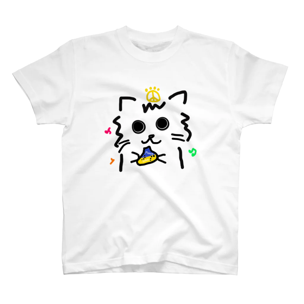 UNiのウクライナオカリナねこ スタンダードTシャツ