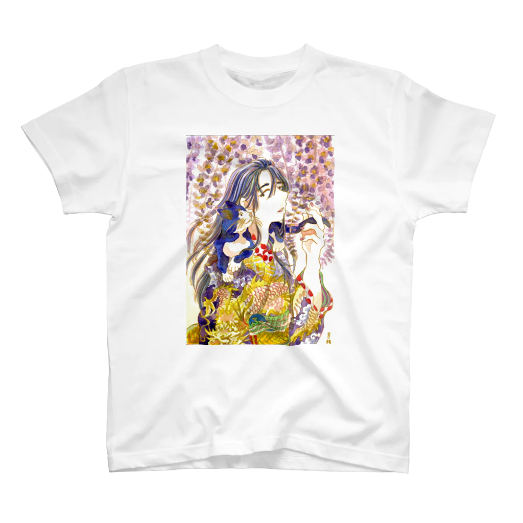 ふさのはじっこの藤と猫 スタンダードTシャツ