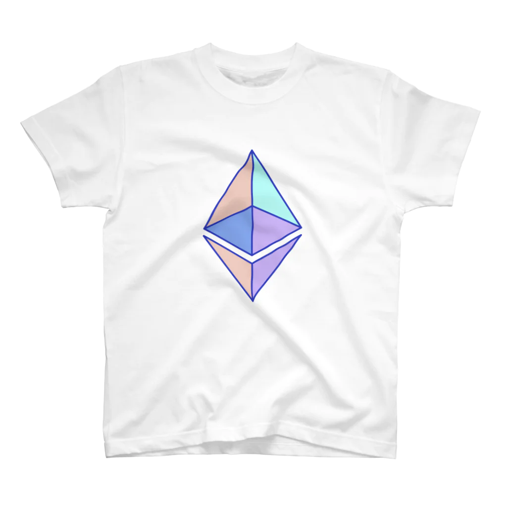 Web3 Shopのeth glyph colored スタンダードTシャツ